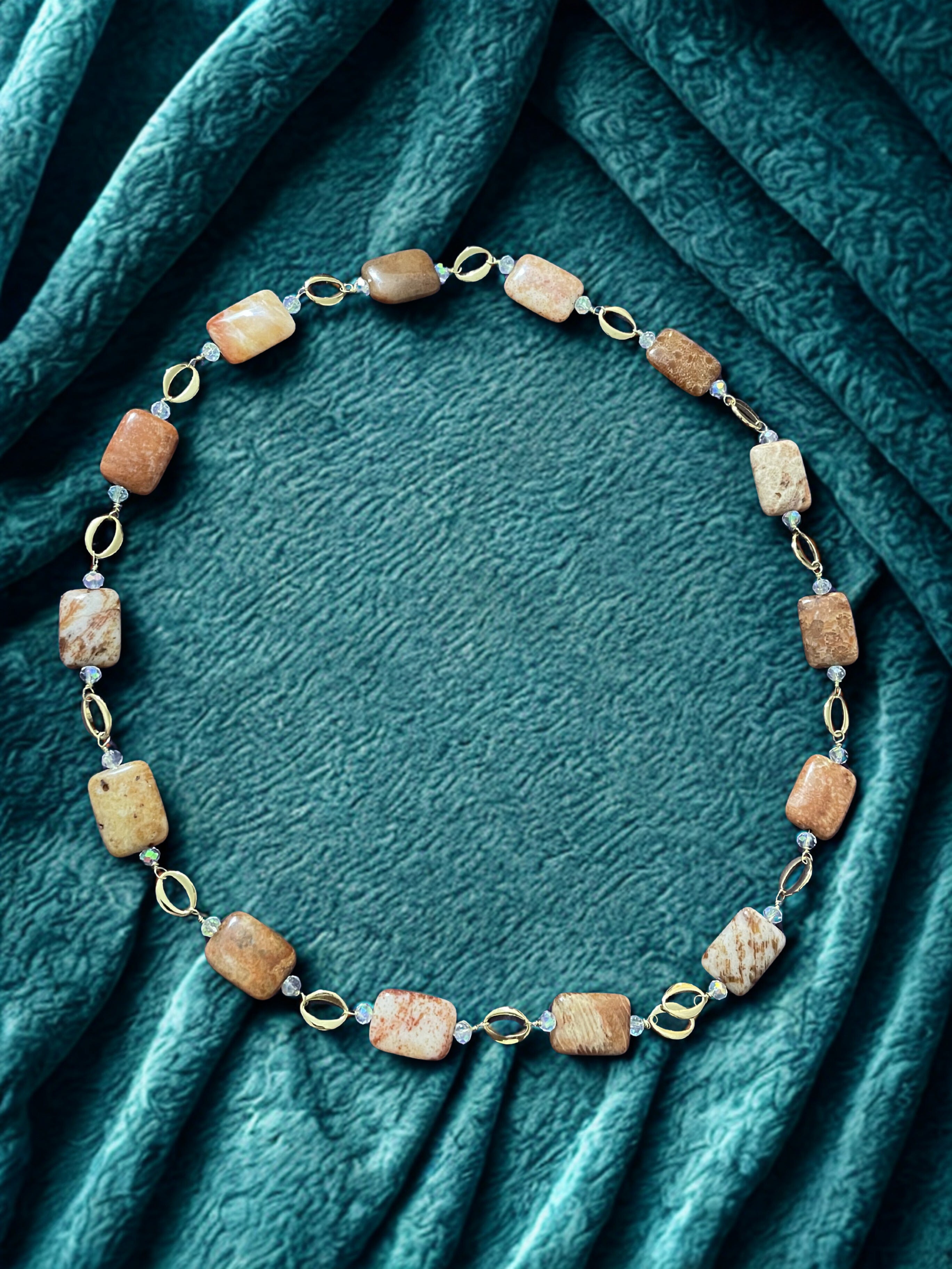 Red Coral Fossil Necklace