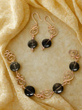 Smokey Quartz and Copper Bracelet Set
