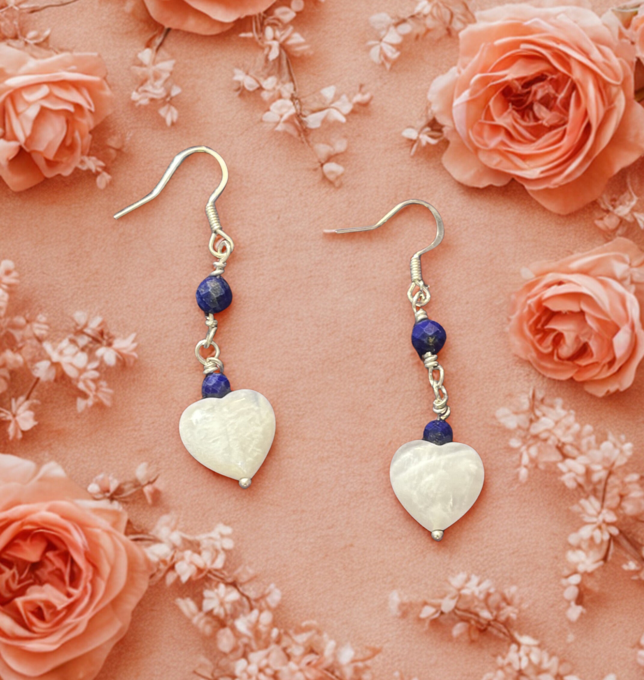 Lapis and Moonstone Earrings