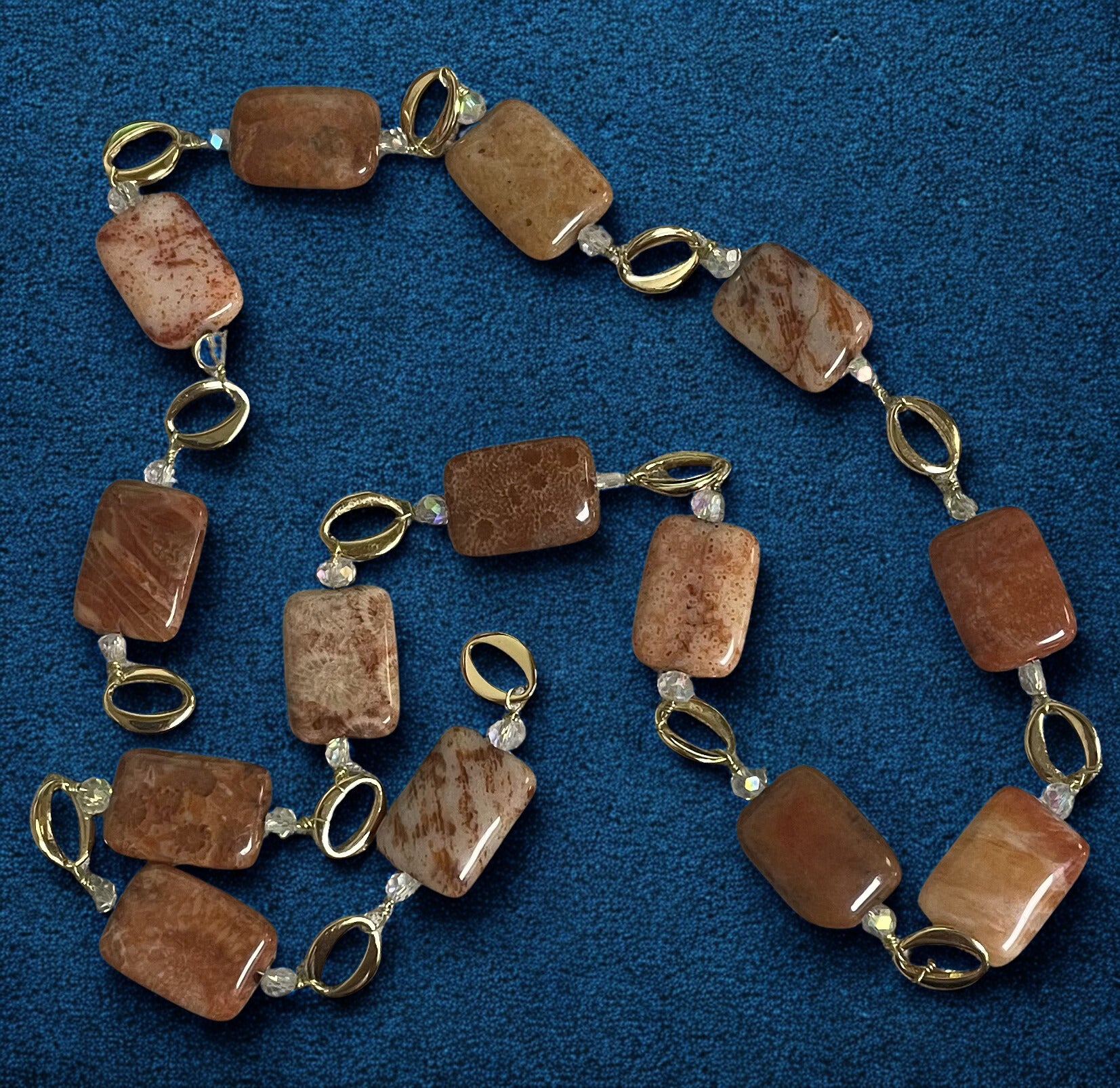 Red Coral Fossil Necklace