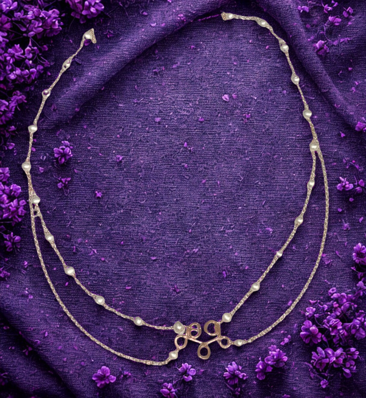 Fresh Water Pearl and Copper Necklace